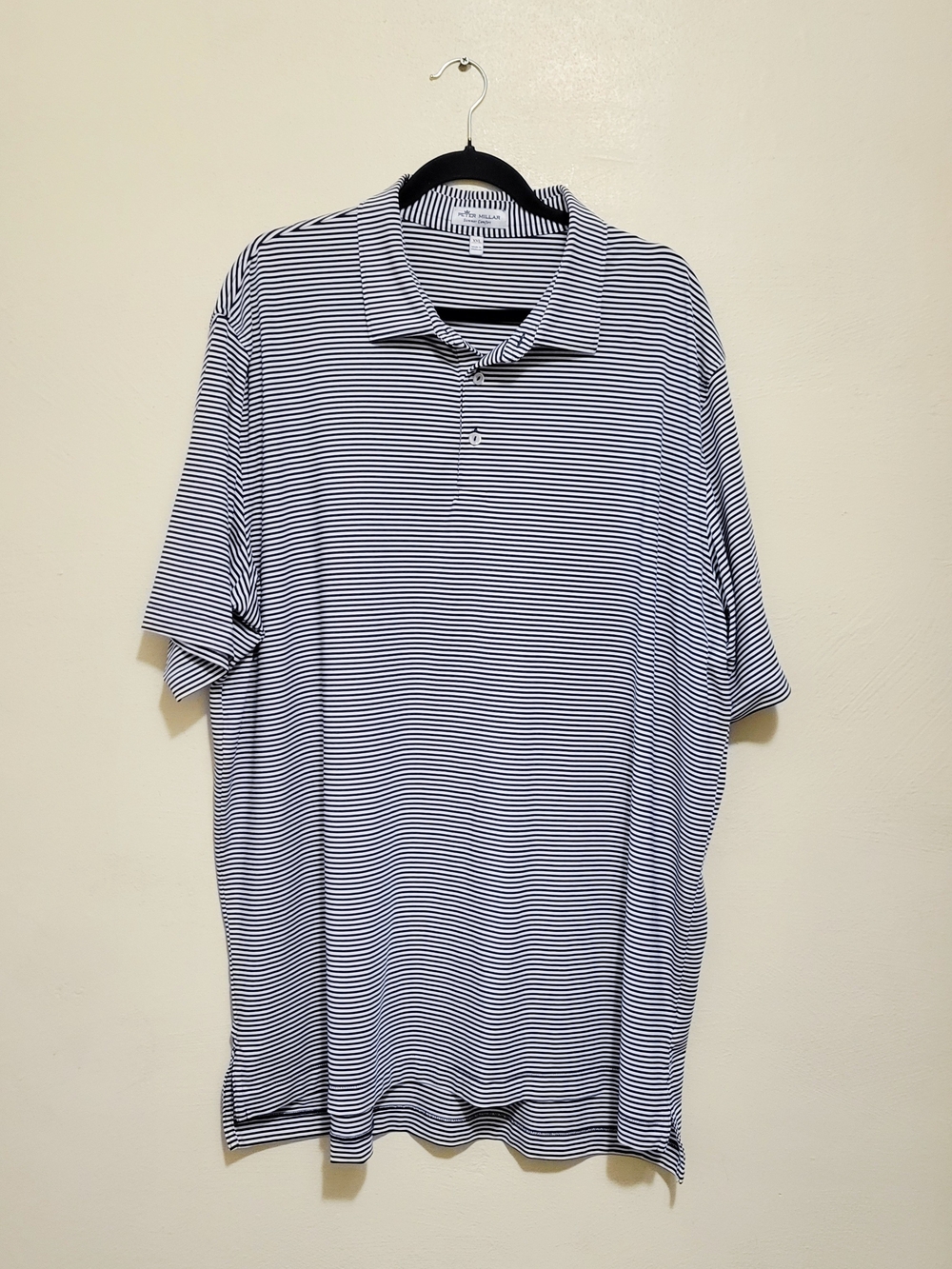 Peter Millar Navy & White Striped Polo